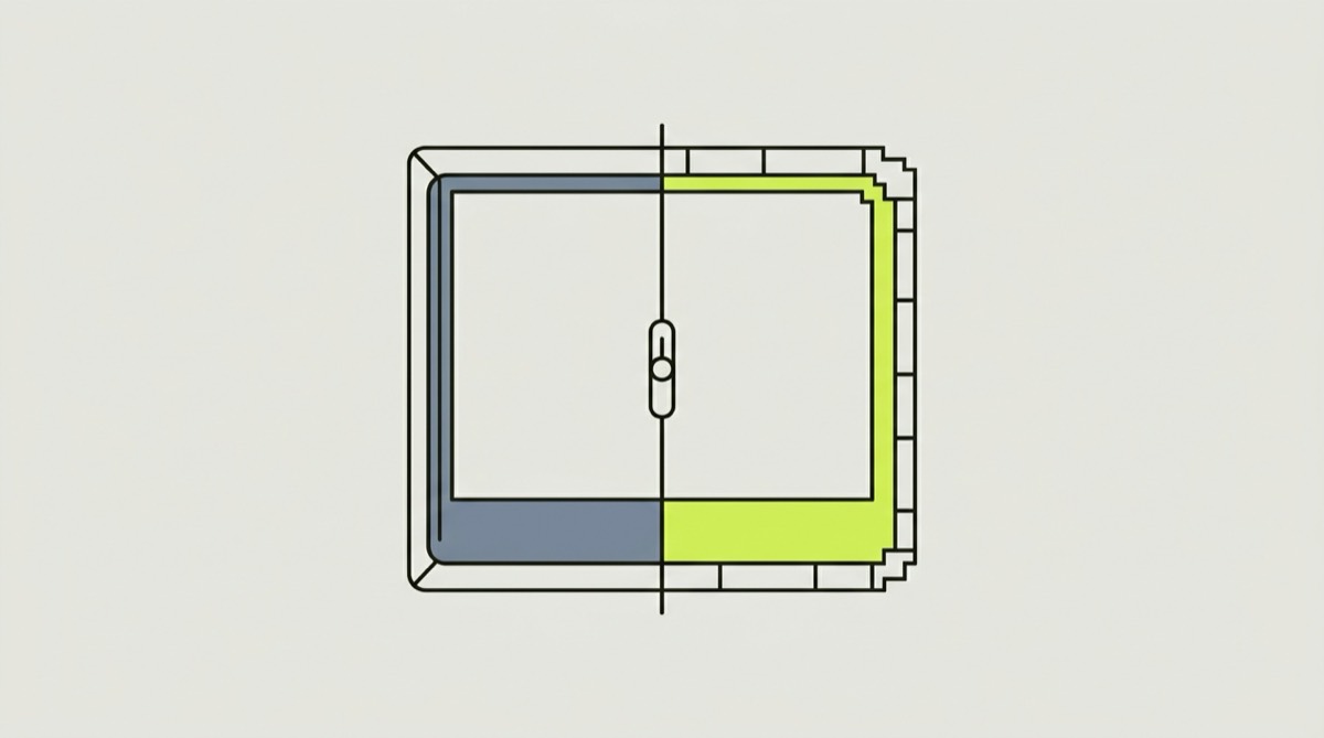 Illustration: ein Foto halb glatt, halb pixelig mit einem Qualitätsregler.